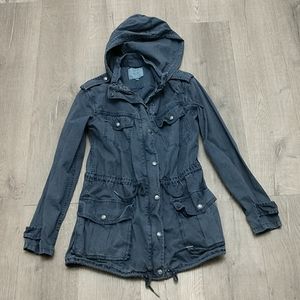 Aritzia Talula Blue Utility Jacket